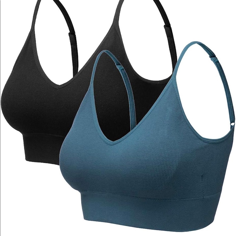 Set of Two seamless Bralettes